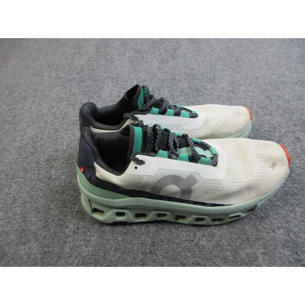 On Cloudmonster Shoes Womens Size 10 White CloudTec Running Sneakers Athletic